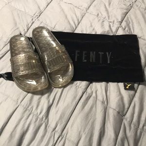 Black Puma Fenty Jelly Slides